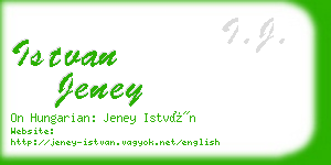 istvan jeney business card